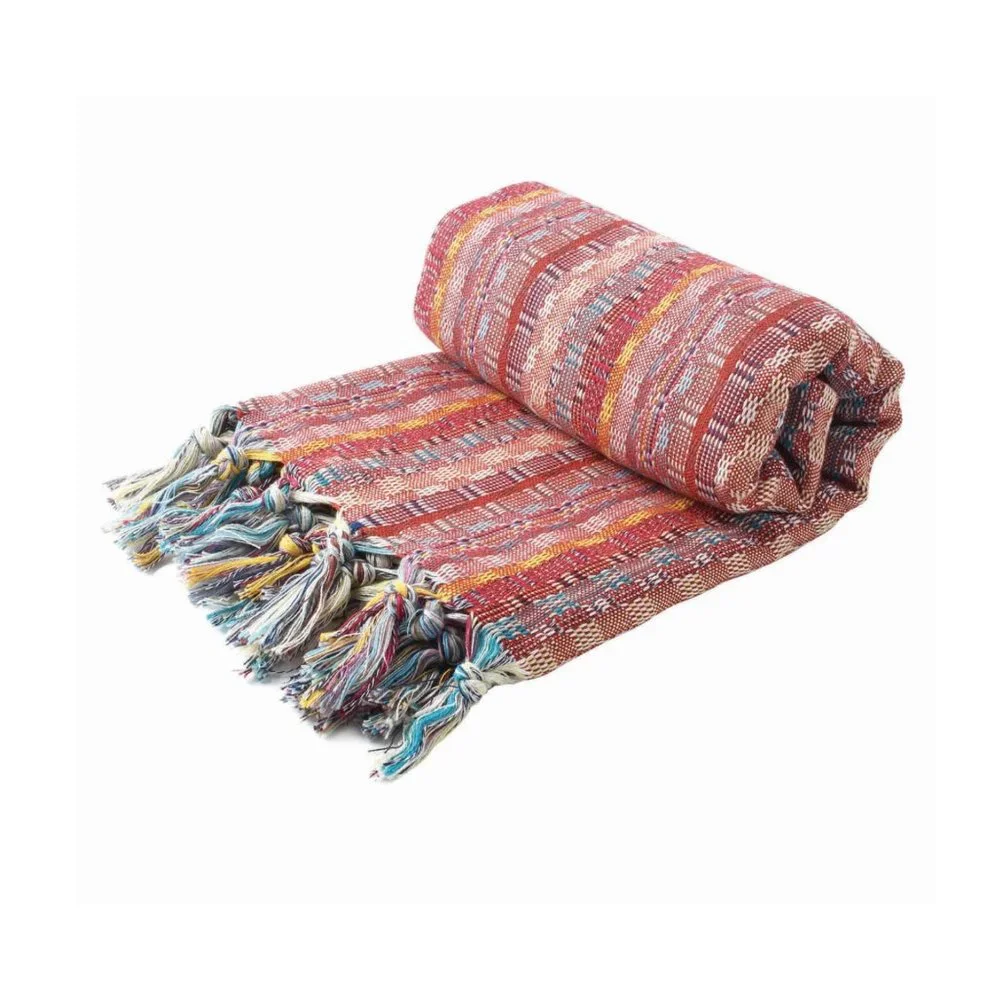 4 Red Bohemian Towels - 100% Turkish Cotton Beach Bath Towel